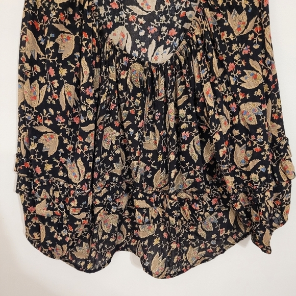 Ralph Lauren Denim & Supply RL boho black floral top size XL - Picture 4 of 9